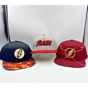 DC Comics THE FLASH Vintage Hat Collection- Lot Of 3‎ Vintage Hats